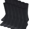 Gildan Men's Polyester Half Cushion Crew Socks (12 Pairs)