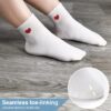 Women's Thin Cotton Socks, Soft Above Ankle Crew socks 6-Pairs Cute Fun Heart Novelty Socks (packed a Present box) - Image 3