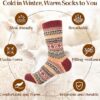 Womens Wool Socks 5 Pairs Winter Warm Socks Thick Knit Cabin Cozy Crew Soft Socks Gifts for Women - Image 3