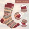 Womens Wool Socks 5 Pairs Winter Warm Socks Thick Knit Cabin Cozy Crew Soft Socks Gifts for Women - Image 4