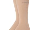 Calvin Klein Men's Dress Socks - 2 Pairs Egyptian Cotton Blend Comfort Stay Up Cuff Crew Socks - Dress Socks for Men (7-12)