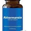 Akkermansia Probiotic with Prebiotic Fiber ，Increases GLP-1 Production,100M AFU Live Strain for Gut Health for Men & Women (60 Capsules-1bottle)