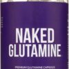 Naked L-Glutamine Muscle Recovery Capsules, 1000mg, 240 Count, Made in The USA, Non-GMO, Gluten and Soy Free