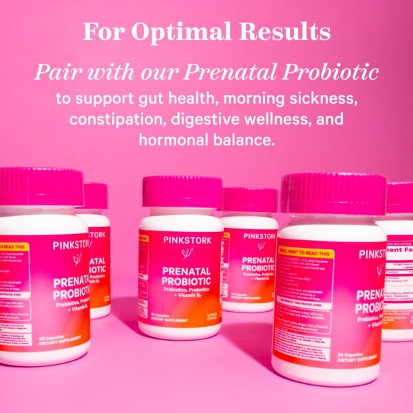 Pink Stork Total Prenatal Vitamins with DHA, Folate, Iron, Choline, and Vitamin B12 - Prenatals for Women to Support Fetal Development, Pregnancy Must Haves - 60 Capsules, 1 Month Supply - Image 5