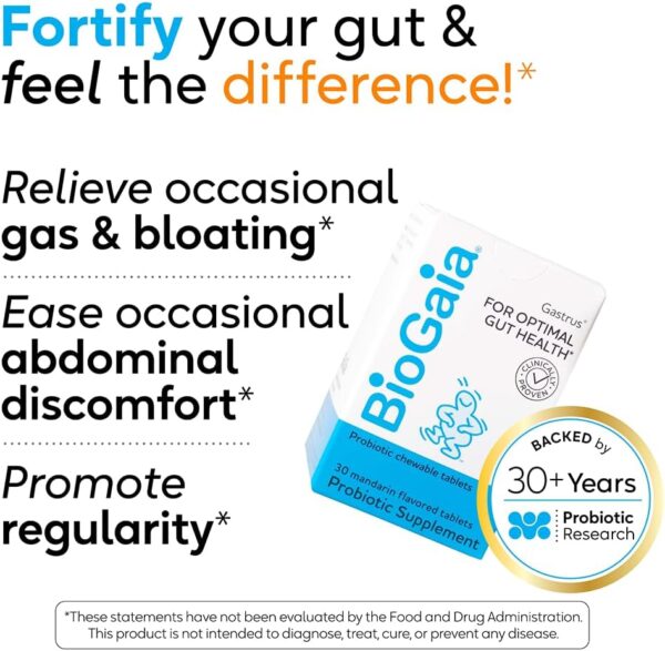 BioGaia Gastrus Gut Health Probiotic | Eases Abdominal Discomfort, Gas & Bloating | Promotes Regularity & a Healthy Gut | Contributes to a Balanced Microbiome | Backed by 30 Years of Research - Image 5