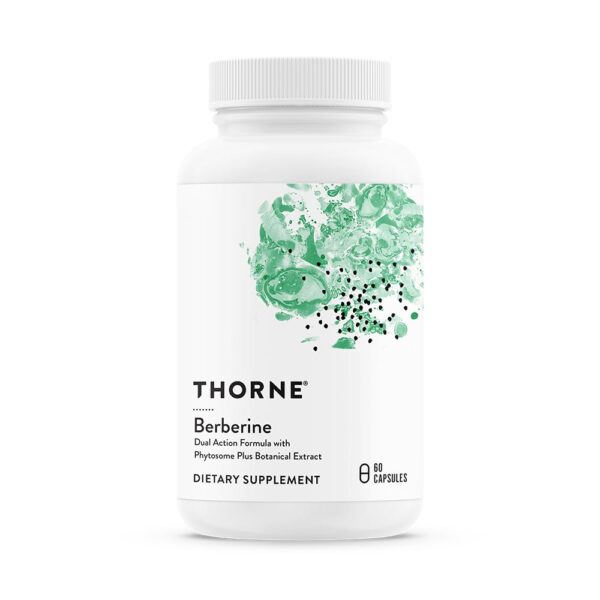 THORNE Berberine 1000 mg per Serving – Botanical Supplement – Support Heart Health, Immune System, Healthy GI, Cholesterol – Gluten-Free, Dairy-Free – 60 Capsules – 30 Servings