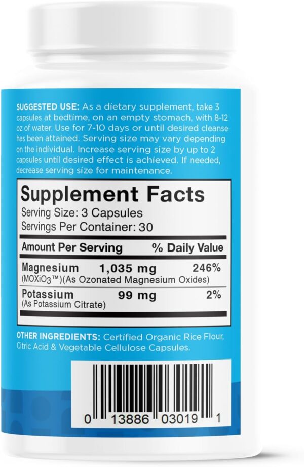 nbpure MagO7 - Natural Colon Cleanse & Detox - Occasional Constipation Relief, Stool Softening, & Bloating Support for Men & Women - Ozonated Magnesium Oxide, 90 Capsules - Image 2