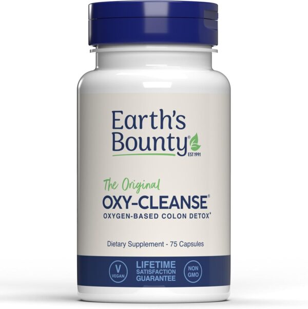 Earth's Bounty - Oxy-Cleanse Colon Conditioner - Gentle Colon Cleanse for Digestive Wellness - Constipation Relief - Natural Colon Detox - 75 Capsules