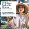Hyperbiotics Vital Nutrients Pro-15 Pre + Probiotic | 15 Strains| Supports Occasional Constipation, Diarrhea, Gas & Bloating | Immune, Digestive & Gut Health | Shelf-Stable | Vegan | 60 Pearl Tablets - Image 3