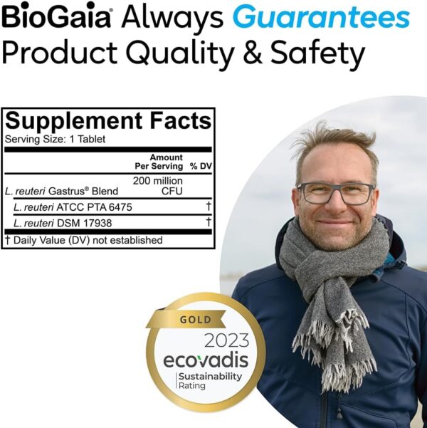 BioGaia Gastrus Gut Health Probiotic | Eases Abdominal Discomfort, Gas & Bloating | Promotes Regularity & a Healthy Gut | Contributes to a Balanced Microbiome | Backed by 30 Years of Research - Image 3