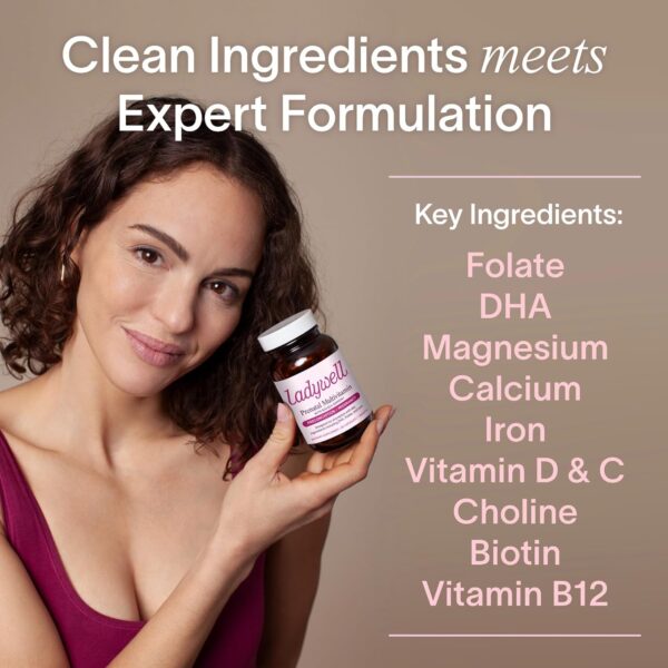Prenatal Multivitamin | Conception, Pregnancy & Postpartum | Key Ingredients Including DHA, Folate & Iron | Expertly-Formulated & Tested | Designed for Absorption with Nausea Support, 60 Ct - Image 5