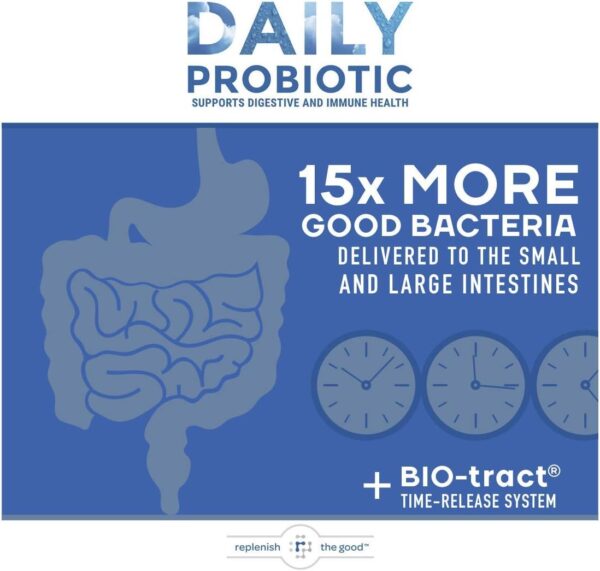 Daily Adults’ Probiotic, 60 Pearls- Vegan Supplement w/ 6 Billion CFU - Supports Digestive Health -Delivers 15x More Good Micro-Organism- Relieves Gas, Bloated Stomach & Acid Reflux - Image 2