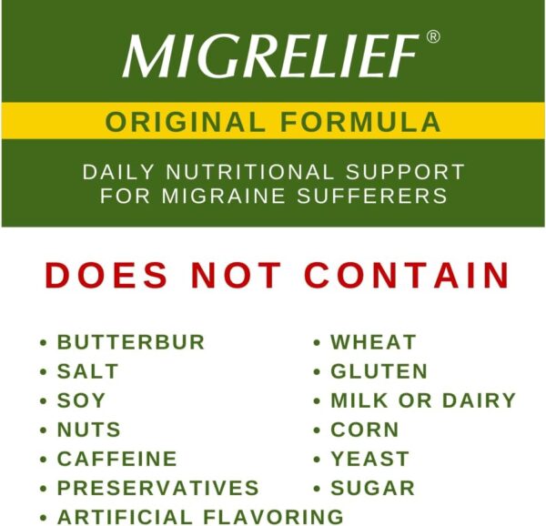 MigreLief Original Triple Therapy with Puracol - Nutritional Support for Migraine Sufferers - 60 Caplets/1 Month Supply - Image 3