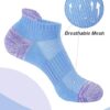SIXDAYSOX Womens Ankle Socks Low Cut Cushioned Running Socks No Show Athletic Socks 5 Pairs - Image 5