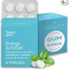 NeuroGum Energy Caffeine Gum (54 Pieces) - Sugar Free with L-theanine + Caffeine + Vitamin B12 & B6 - Nootropic Energy & Focus Supplement for Women & Men - Peppermint Flavor (Packaging May Vary)