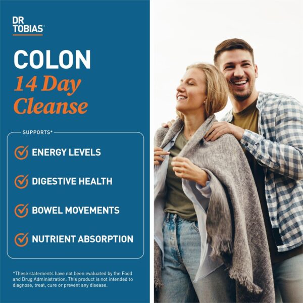 Dr. Tobias Colon 14 Day Cleanse, Advanced Gut Cleanse Detox for Women & Men with Cascara Sagrada, Psyllium Husk, Senna Leaf & Probiotics, Non-GMO Colon Cleanse, 28 Capsules 1-2 Daily - Image 6