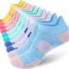 Womens Ankle Compression Socks with Arch Support Athletic Low cut Running Socks for Women Workout Cushion 5 Pairs