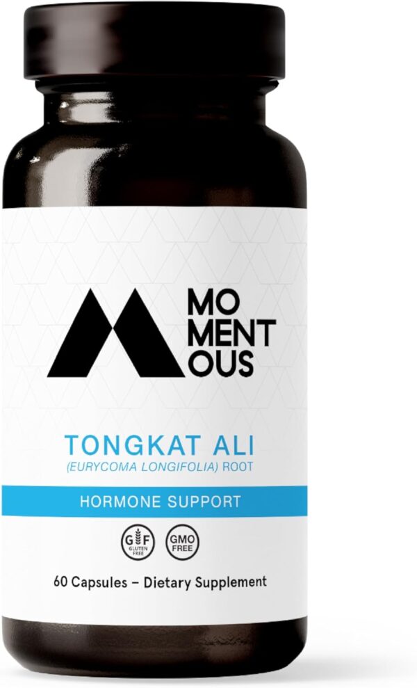 Momentous Tongkat Ali for Men and Women - Natural Performance Longjack Tongkat Ali Supplement for Health & Wellness - Hormone, Energy & Mood Support - Tongkat Ali Root Extract Powder, 30 Servings