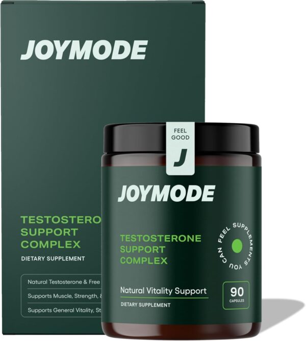 JOYMODE Testosterone Support Complex (90ct) -Natural Supplement for Men w/Ashwagandha, DIM, Magnesium, Zinc & Boron