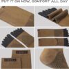 VWELL Toe Socks Cotton Athletic Running Five Finger Socks 3 Pairs,Size 7-11 - Image 2