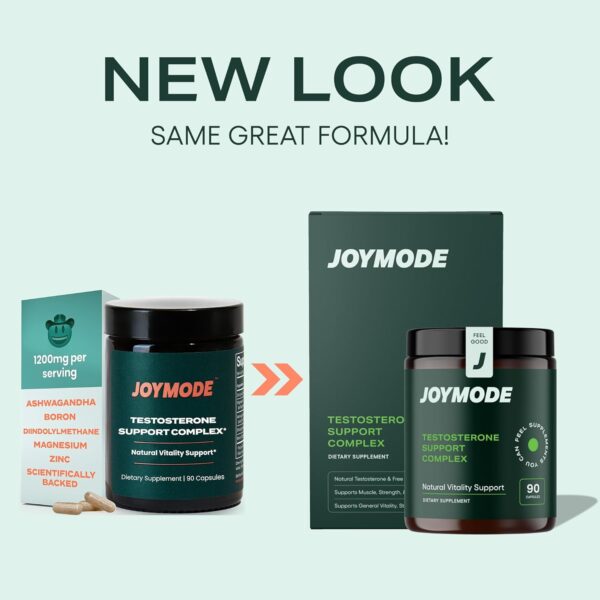 JOYMODE Testosterone Support Complex (90ct) -Natural Supplement for Men w/Ashwagandha, DIM, Magnesium, Zinc & Boron - Image 5