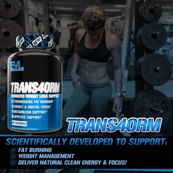 EVL Thermogenic Fat Burner Support - Fast Acting Weight Loss Energy and Appetite Support - Trans4orm Green Tea Fat Burner and Weight Loss Support Supplement for Men and Women - 60 Servings - Image 6