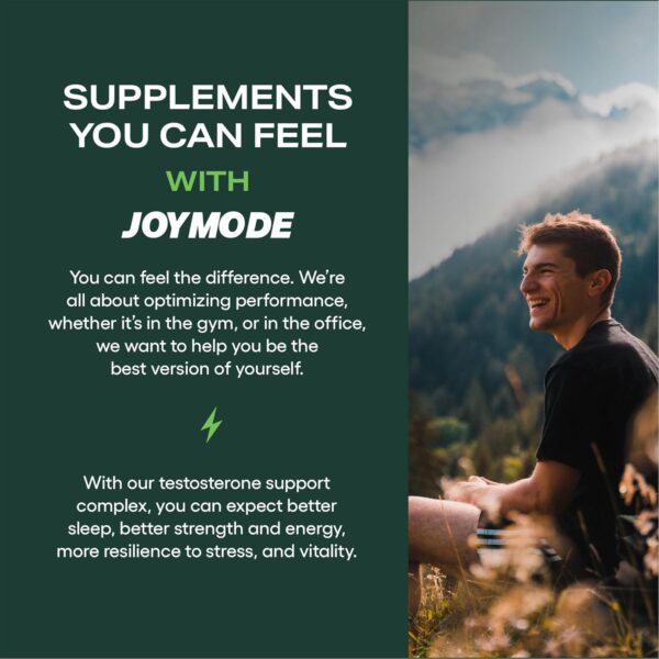 JOYMODE Testosterone Support Complex (90ct) -Natural Supplement for Men w/Ashwagandha, DIM, Magnesium, Zinc & Boron - Image 6