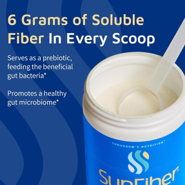 Tomorrow's Nutrition, Sunfiber, Prebiotic Fiber Supplement for Digestive Health, Low FODMAP, Gluten-Free, Unflavored, 30 Servings - Image 5