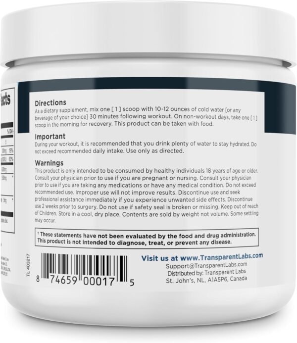 Transparent Labs Creatine HMB - Creatine Monohydrate Powder with HMB for Muscle Growth, Increased Strength, Enhanced Energy Output, and Improved Athletic Performance - 30 Servings, Unflavored - Image 5