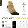 Running Athletic Toe Socks, Cool Quick-Dry Five-Toe Design with Arch Support for Men & Women - Image 2