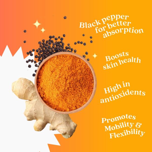 BeLive Turmeric Curcumin with Black Pepper & Ginger - 500 mg of Turmeric and Ginger Supplement for Immune Support, Healthy Skin, and Mobility - Tropical Flavor | 60 Count - Image 4