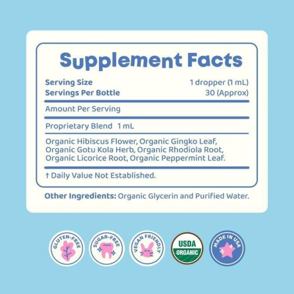 JoySpring Genius Drops Smartberry Vanilla| Focus Supplement Helps Kids Preform Better in School | Liquid Herbal Focus Supplement for Kids Organic Focus Drops for Kids - Image 2