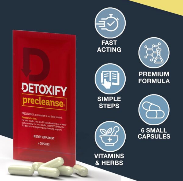 Detoxify Pre Cleanse One Day Detox Capsules with Milk Thistle and Dandelion - Total Body Cleanse for Women and Men - Image 4