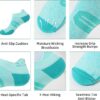 Womens Ankle Compression Socks with Arch Support Athletic Low cut Running Socks for Women Workout Cushion 5 Pairs - Image 4