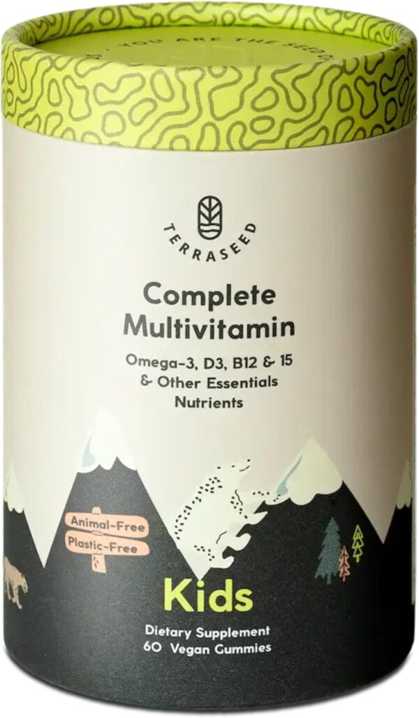 Complete Kids Multivitamin Gummies - with Omega 3,6,9, Vitamin B12, Folic Acid, Iodine, Vitamin C, Zinc - Kids Daily Essential Vitamins - Premium Vegan Multivitamin for Kids 2+ (60 Gummies)