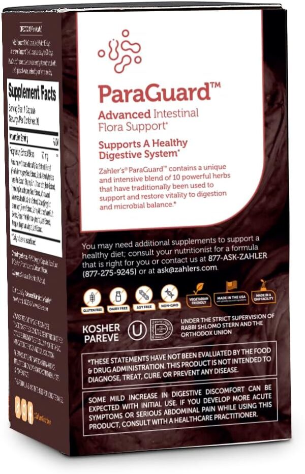 Zahler - ParaGuard Capsules - Gut Health Supplement - Formula has Wormwood, Garlic Bulb, Pumpkin Seed, Clove & More - Natural Support for Humans - Certified Kosher 30 Count - Image 5