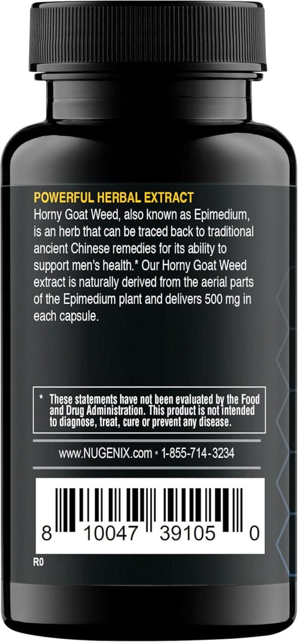 Nugenix Essentials Horny Goat Weed Extract - Epimedium Extract - 30 Capsules Visit the Nugenix Store - Image 3