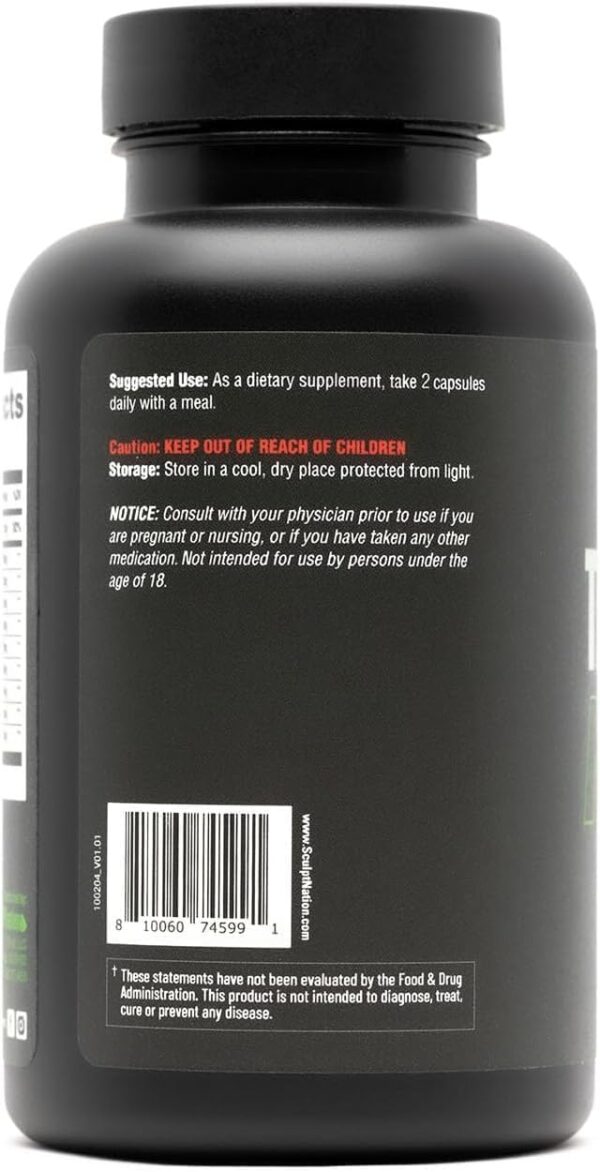 Sculpt Nation by V Shred Test Boost Max - Testosterone Supplement for Men - Tribulus Terrestris for Men - Natural Energy, Stamina, and Strength Booster - 60 Gluten Free Capsules - Image 3