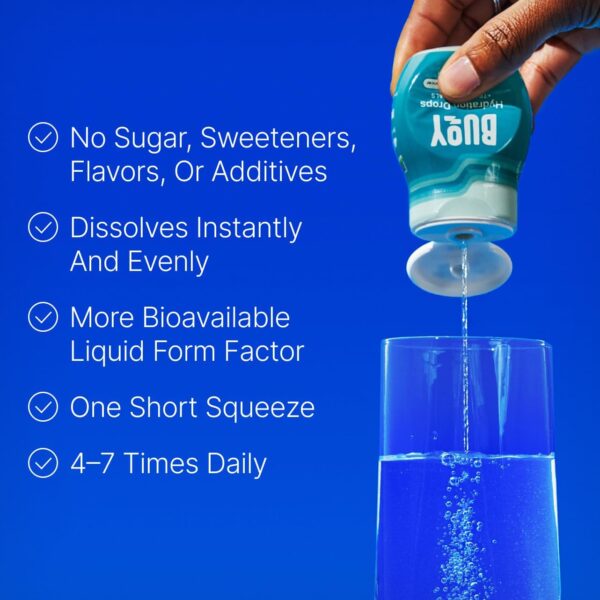 Buoy Electrolyte Drops | 120 Servings | No Sugar, No Sweeteners | Dietitian Recommended | Trace Minerals, Vitamins | Purposefully Unflavored | Add to Any Drink - Image 5