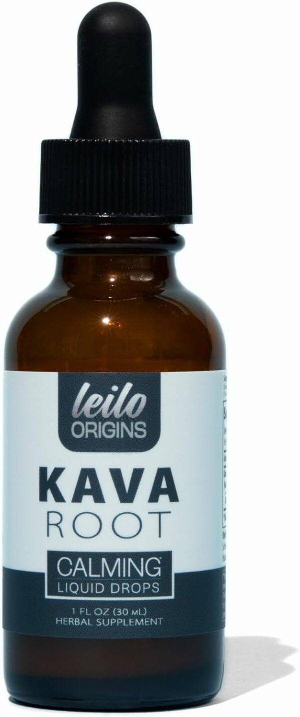 LEILO Kava Root Liquid Extract | Concentrated Kava Drops to Support Relaxation | 70% Extraction Strength - Alcohol-Free | (1 Fl Oz, 30 Servings)