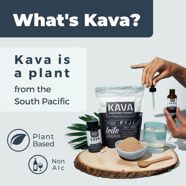 LEILO Kava Root Liquid Extract | Concentrated Kava Drops to Support Relaxation | 70% Extraction Strength - Alcohol-Free | (1 Fl Oz, 30 Servings) - Image 5