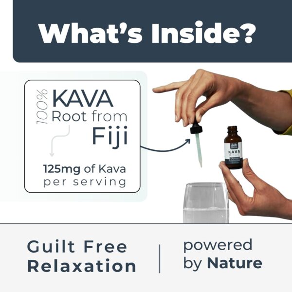 LEILO Kava Root Liquid Extract | Concentrated Kava Drops to Support Relaxation | 70% Extraction Strength - Alcohol-Free | (1 Fl Oz, 30 Servings) - Image 4