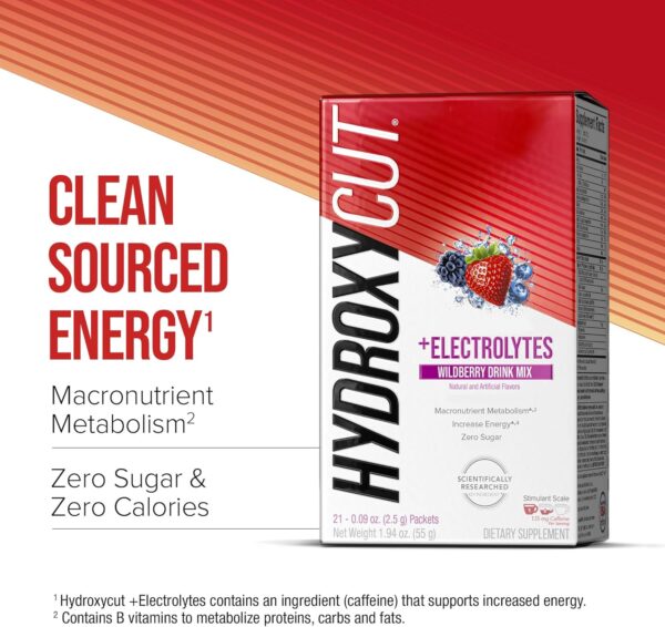 Hydroxycut Drink Mix, Wildberry Blast - 21 Travel-Size Packets, Pack of 2 - Zero Calories, Zero Sugar - Boost Metabolism, Burn Calories, Increase Energy - for Women & Men - Image 5