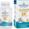Nordic Naturals Ultimate Omega 2X, Lemon Flavor - 120 Soft Gels - 2150 mg Omega-3 - High-Potency Fish Oil with EPA & DHA - Promotes Brain & Heart Health - Non-GMO - 60 Servings